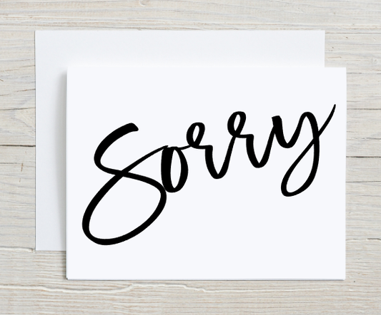 Sorry Card